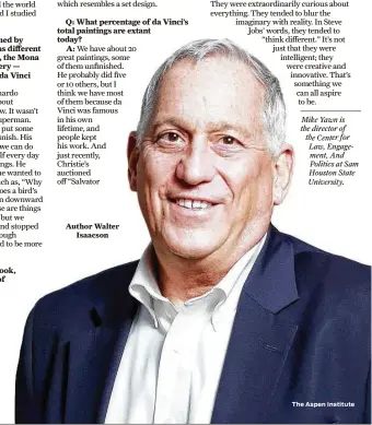  ??  ?? Author Walter Isaacson The Aspen Institute