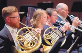  ??  ?? The New Mexico Philharmon­ic brass section will perform at the National Hispanic Cultural Center.