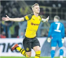  ??  ?? DOBLETE. Marco Reus anotó dos goles con el Borussia Dortmund.