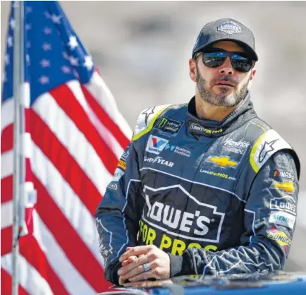  ?? THE ASSOCIATED PRESS ?? Jimmie Johnson will soon be losing his longtime sponsor, Lowe’s. However, Johnson remains confident in the future of his Hendrick Motorsport­s team and of NASCAR.