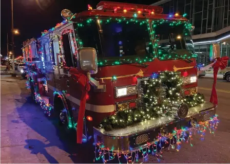  ?? (Pine Bluff Commercial/Byron Tate) ?? Pine Bluff Fire & Emergency Services will display the Santa Fire Truck in a preview from 4-6 p.m. Nov. 27 at the Community Christmas Tree Lighting Ceremony, 200 East Eighth Ave. The truck will make holiday runs throughout the city beginning Nov. 28.