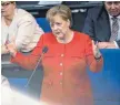  ?? FOTO: DPA ?? Angela Merkel während der Fragestund­e