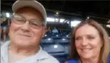  ??  ?? 2019: Bob Gorinski and his wife, Denise, at a Pirates game at PNC Park.