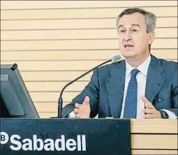  ?? ACN ?? El conseller delegat de Banc Sabadell, César González-Bueno