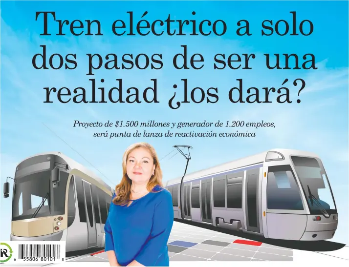  ?? Shuttersto­ck/La República ?? El tren eléctrico será a doble vía con la ventaja de que no se necesitará realizar expropiaci­ones pues usará el derecho de vía actual, adelantó Elizabeth Briceño, jerarca de Incofer.