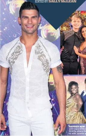  ??  ?? HAPPIER NOW Aljaz. Above, with Clara Amfo on this year’s Strictly, where they lost out to his wife Janette and HRVY, top