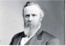  ?? LIBRARY OF CONGRESS ?? Florida played a key role in the 1876 election of President Rutherford B. Hayes, seen here in a photo portrait by Mathew Brady.