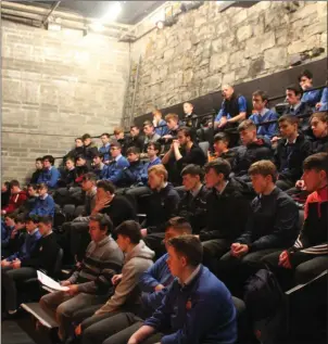  ??  ?? Junior Cert, First and Second year students from Summerhill College taking part in a theatre workshop at the Factory in Sligo last Wednesday.