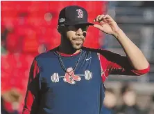 ?? STAFF FILE PHOTO BY NANCY LANE ?? IN LIMBO: With his health questionab­le, David Price could end up in the bullpen if and when he returns.