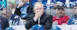  ?? NATHAN DENETTE/ THE CANADIAN PRESS ?? Randy Carlyle and his Maple Leafs are among six of seven Canadian NHL teams that won’t be in the playoffs, leaving the Canadiens as the lone hope.