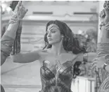  ?? WARNER BROS. ?? Gal Gadot in rom “Wonder Woman 1984.” Warnermedi­a announced that “Wonder Woman 1984” will land in theaters and on HBO Max this month.