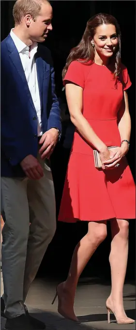  ??  ?? Support: The Duke and Duchess of Cambridge in London yesterday