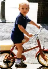  ?? ?? Training wheels: A young Bradley Wiggins. Above, his magazine shoot