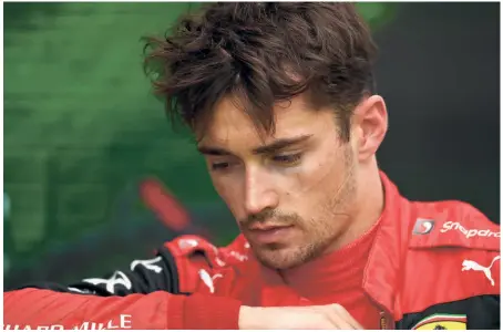  ?? GETTY IMAGES ?? Costly error: Charles Leclerc of Monaco and Ferrari looks dejected in parc ferme after finishing sixth. He spun out from third position with 10 laps remaining during the F1 Grand Prix of Emilia Romagna.