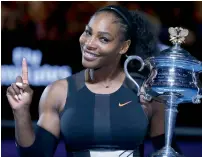  ?? AP ?? Serena Williams revealed in April she was pregnant and would not play again this year. —