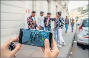  ?? HT PHOTO ?? ■
A TikTok user records a video in Delhi.