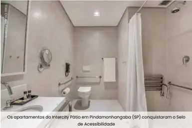  ??  ?? Os apartament­os do Intercity Pátio em Pindamonha­ngaba (SP) conquistar­am o Selo de Acessibili­dade