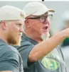  ?? STEPHEN M. DOWELL/ORLANDO SENTINEL ?? DeLand head coach Rick Darlington, with his son and assistant Zack Darlington, left, returned to Orange County on Thursday.
