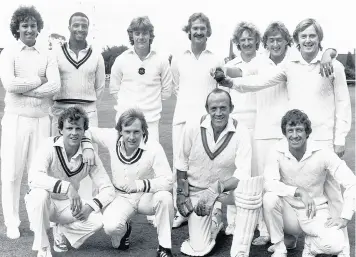  ??  ?? Andy Goram, third from left in the back row, with the Albion cricket side in 1980