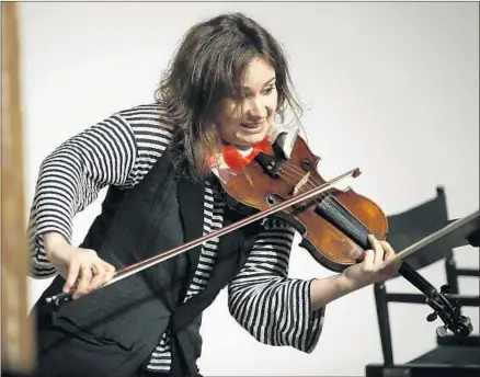  ?? Genaro Molina Los Angeles Times ?? VIOLINIST Patricia Kopatchins­kaja performs at a recent benefit concert in L.A. for donors ahead of this year’s Ojai Music Festival.