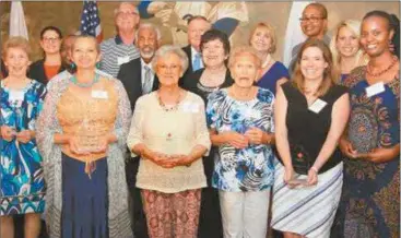  ?? Contribute­d photo ?? Doris Scott, third from left, is shown with other winners at the ARC celebratio­n honoring dedicated volunteers.