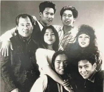  ??  ?? The Basco family, a few years later. Back row: Darius (left), Dante and Darion. Middle row: Arianna (left) and Aida. Bottom row: Derek (left) and Dionysio.