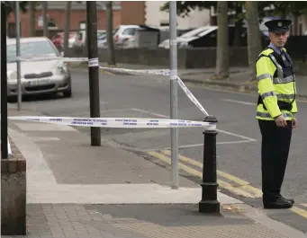  ??  ?? The scene of the stabbing on Clanbrassi­l Street in Dublin. Photo: Kyran O’Brien