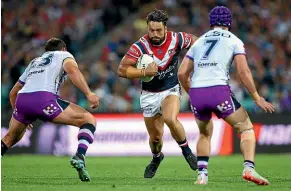  ?? GETTY IMAGES ?? Zane Tetevano played regularly for the Roosters throughout the season, but lost his place in the team for the NRL grand final.