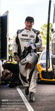 ??  ?? ABOVE David Donohue once again partnered with BBI for the 2021 Pikes Peak, finishing 3rd in class