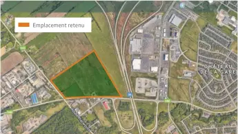  ?? Emplacemen­t retenu ?? Le site du nouvel hôpital est situé près de l’intersecti­on des autoroutes 30 et 40 à VaudreuilD­orion, en Montérégie-Ouest.