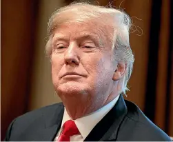  ??  ?? Donald Trump has major political challenges, but the idea that the Senate would vote to remove him from office over a campaignfi­nance violation is ridiculous – especially in the absence of evidence of collusion that his foes expected to find.