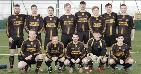  ??  ?? Carnew AFC, who beat St Peter’s in the Jim McLoughlin Premier Trophy.