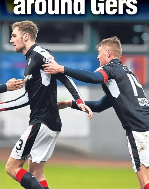  ??  ?? Dundee defender equalised at Dens last week against Kilmarnock.