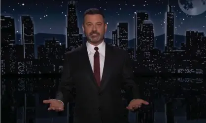  ?? Photograph: YouTube ?? Jimmy Kimmel: ‘To suggest [Fauci’s] politics have anything to do with his work or what he recommends? It’s ridiculous, and it’s a lie, and he doesn’t deserve it.’