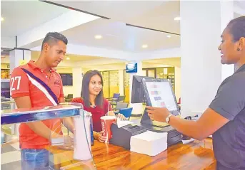  ?? Picture: SUPPLIED ?? Customers at Life Cinema Labasa’s concession.