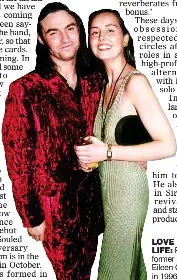  ??  ?? LOVE OF HIS LIFE: Pellow with former Miss Scotland Eileen Catterson in 1996