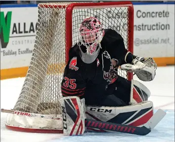  ?? STEVEN MAH/SOUTHWEST BOOSTER FILE PHOTO ?? Swift Current’s Chase Coward appeared in four games for the Red Deer Rebels this season.