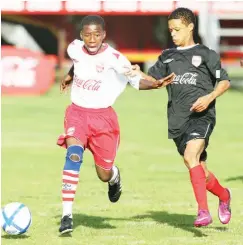  ??  ?? Action during one of the matches in the 2016 Coca Cola Copa Football Tournament