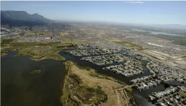  ??  ?? AN AERIAL shot of the Greater Zandvlei Estuary Nature Reserve near Muizenberg.