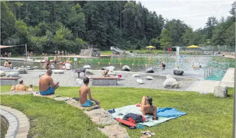  ?? FOTO: EVA STOSS ?? Der Hüttlinger Gemeindera­t hat sich erneut damit beschäftig­t, ob im Niederalfi­nger Naturerleb­nisbad Mähroboter zum Einsatz kommen sollen.