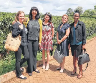  ?? CONTRIBUTE­D ?? Pictou County Regional Enterprise Network CEO Sarah MacIntosh-Wiseman, left, Simar Singh of Refuge Point, Glen Haven Manor employee relations specialist Janice Jordan and CEO Lisa Smith, and Janet Ouma of Refuge Point during November 2019 recruitmen­t in Kenya.