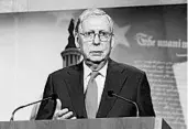  ?? PATRICK SEMANSKY/AP ?? When the Senate convenes Monday, Sen. Mitch McConnell, R-Ky., thinks it “can conduct our business safely.”