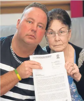  ??  ?? Graeme Ward and his grandmothe­r Velma with the Crown Office letter confirming the rape charge had been dropped. Right: victim Lucy Marshall and killer David Millar.