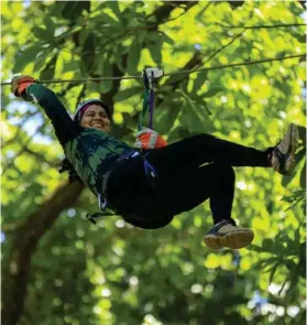  ?? FOTOS: JOSE CORDERO ?? La adrenalina está asegurada en el canopy.
