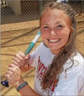  ?? PETE BANNAN — DIGITAL FIRST MEDIA ?? Haverford’s Heather Lazer not only hit .480 this season, she played multiple positions all over the field, including pitcher. Her versatilit­y and daily excellence on the diamond earned her a Player of the Year nod.