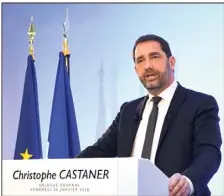  ?? (Photo AFP) ?? Christophe Castaner prône un rassemblem­ent « de Cohn-Bendit à Juppé» pour les élections européenne­s.