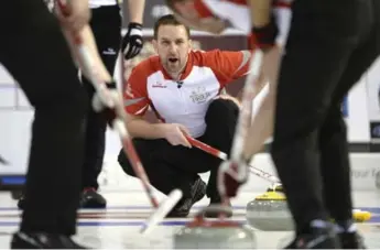  ?? JUSTIN TANG/THE CANADIAN PRESS FILE PHOTO ?? Newfoundla­nd and Labrador skip Brad Gushue will be looking for his first Brier title this year in St. John’s.