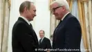  ?? ?? Frank-Walter Steinmeier et Vladimir Poutine en mars 2016 à Moscou.