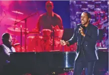  ??  ?? American actor and singer Leslie Odom Jr performs on stage.