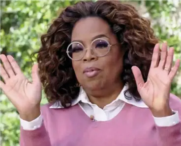  ??  ?? Show of hands: oprah Winfrey’s 17million audience was smaller than expected